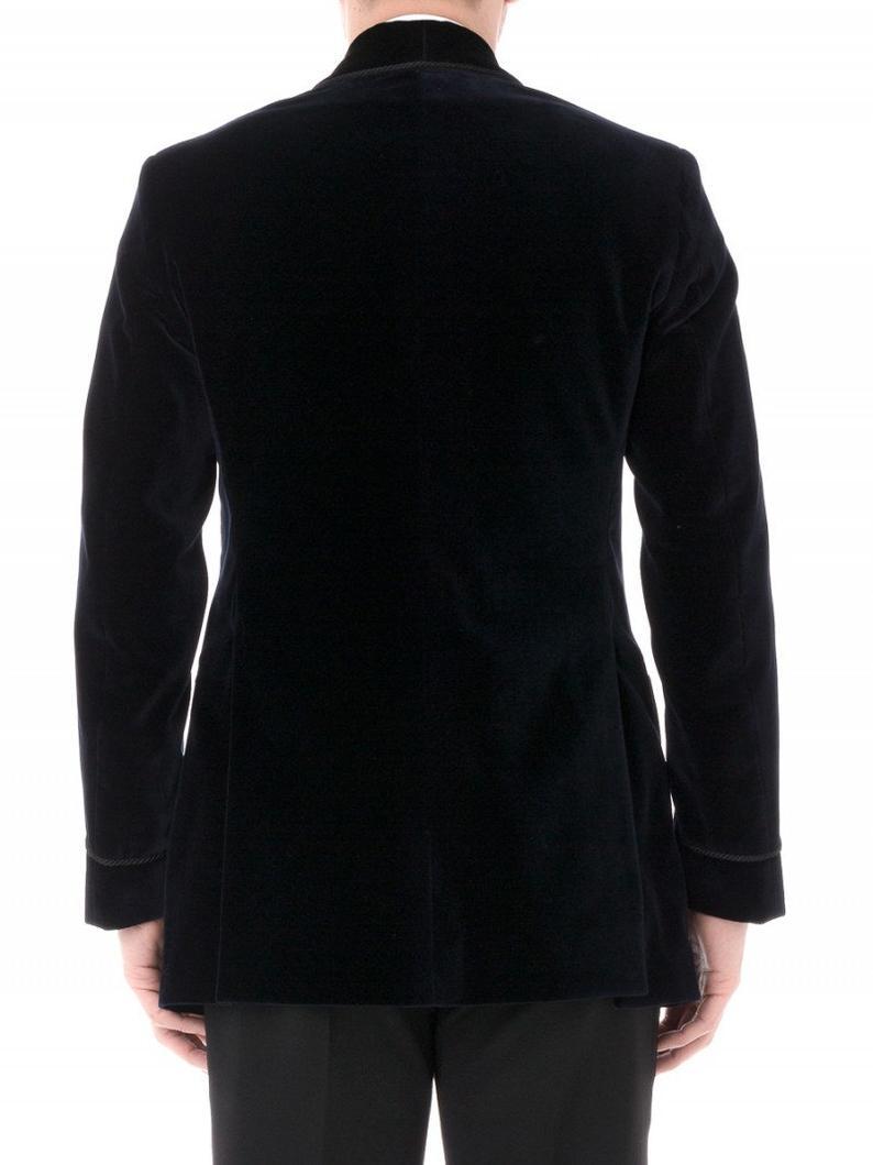 Men's Elegant Black Velvet Jacket Hosting Evening Party Wear Coats Blazers - smokingjackets