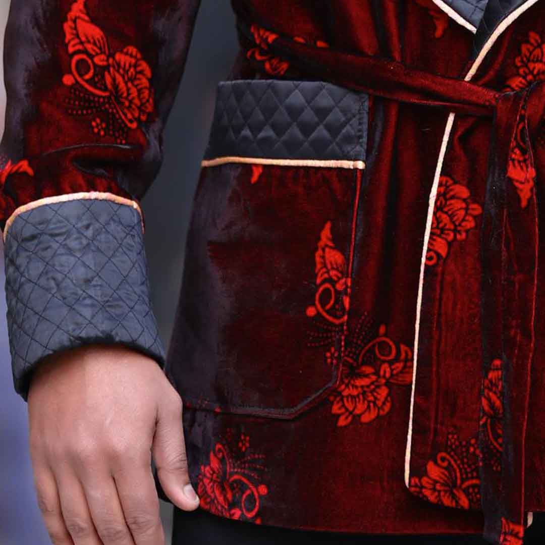 Mens Jackets Quilted Jackets Floral Velvet Blazers Host Wear Christmas Dinner Jacket Mens Wedding Jackets - smokingjackets