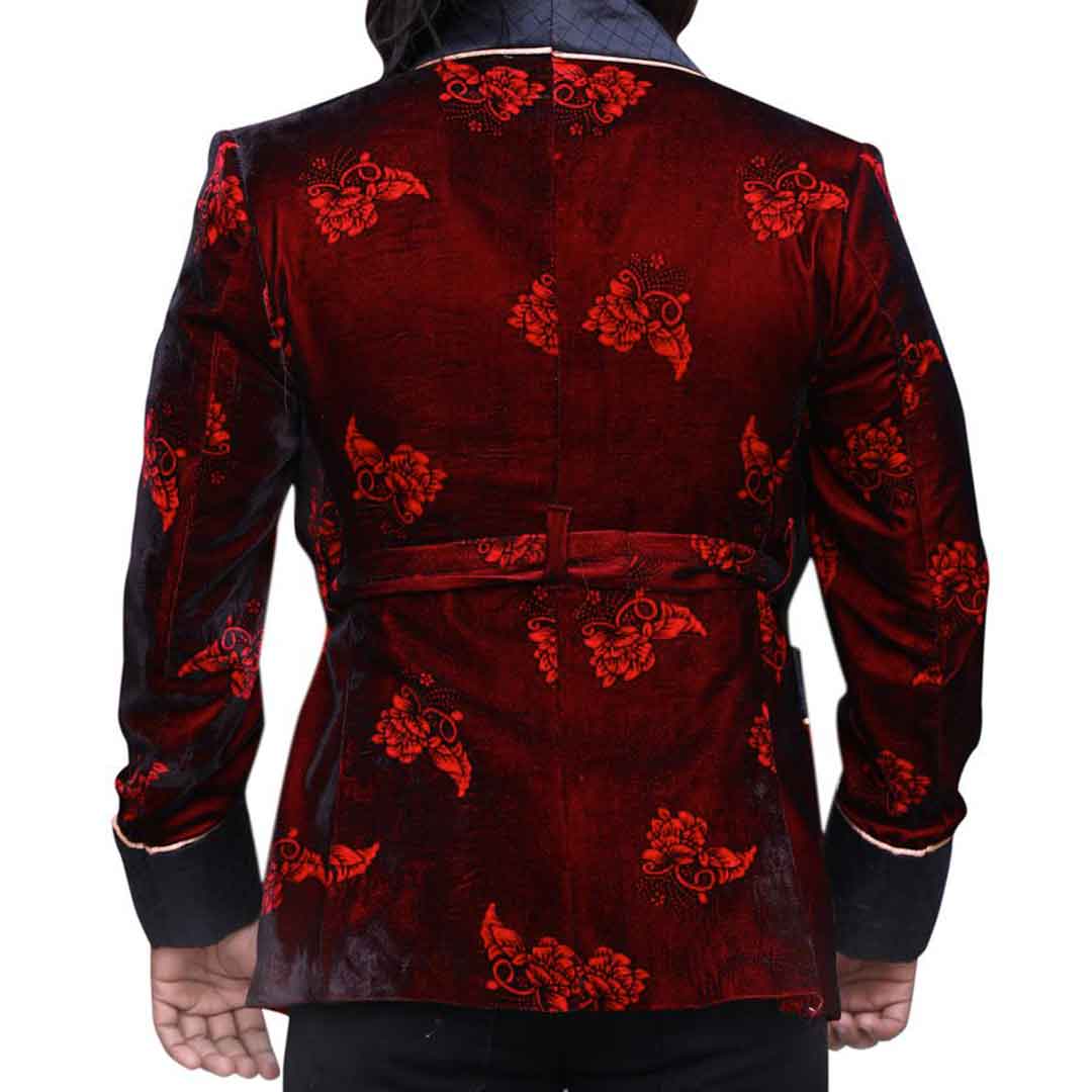 Mens Jackets Quilted Jackets Floral Velvet Blazers Host Wear Christmas Dinner Jacket Mens Wedding Jackets - smokingjackets
