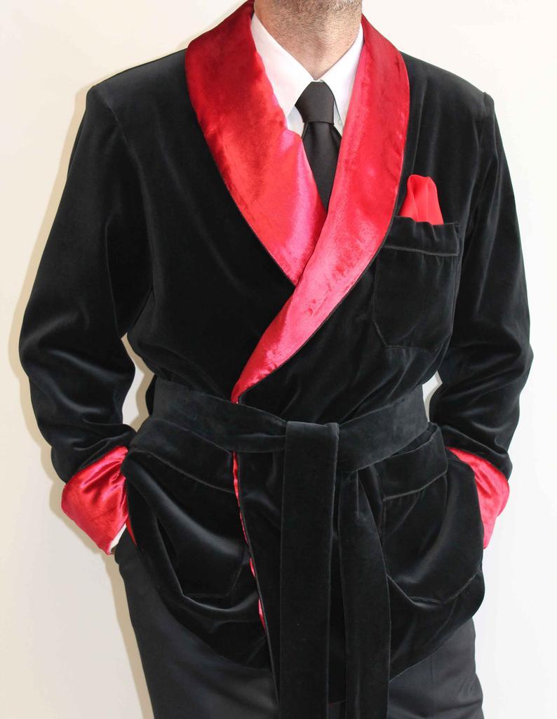 Men's Elegant Black Velvet Jacket Hosting Evening Party Wear Coats Blazers - smokingjackets