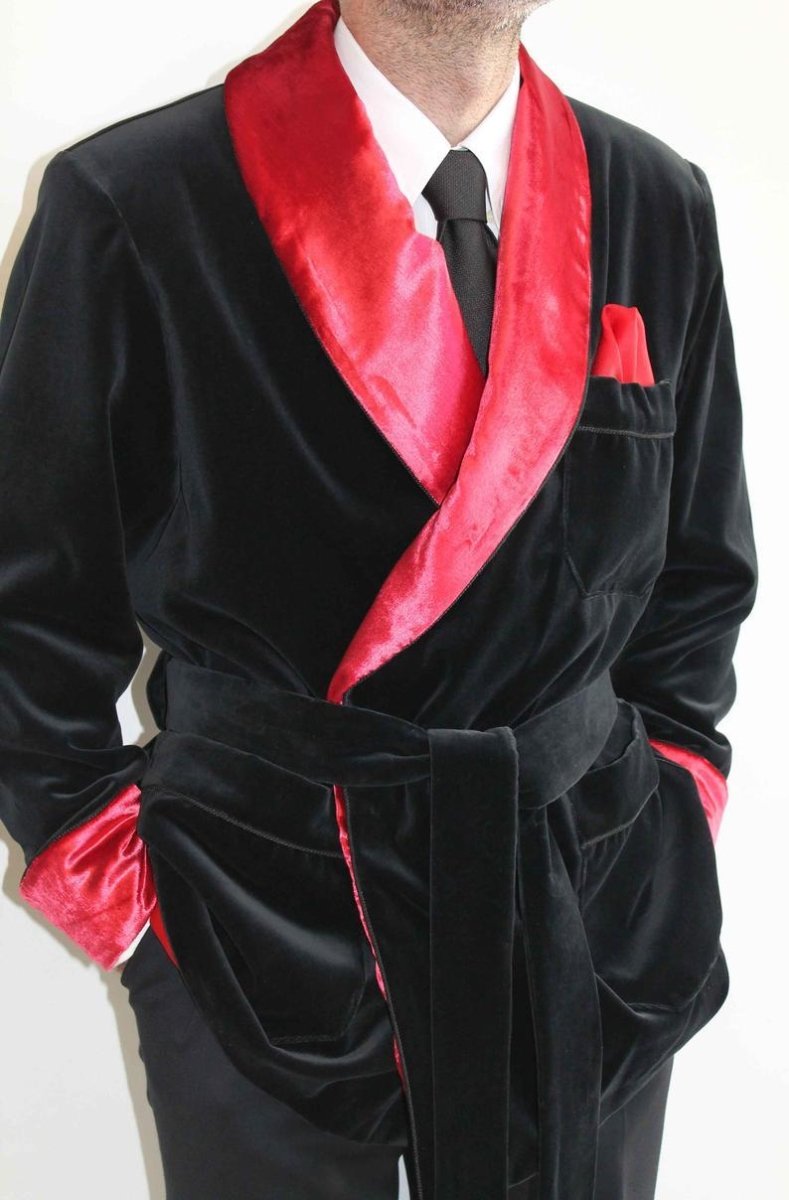 Men's Elegant Black Velvet Jacket Hosting Evening Party Wear Coats Blazers - smokingjackets