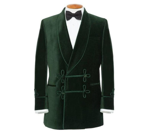 Men's Elegant Luxury Green Velvet Jacket Hosting Dinner Party Wear Blazer Coat - smokingjackets