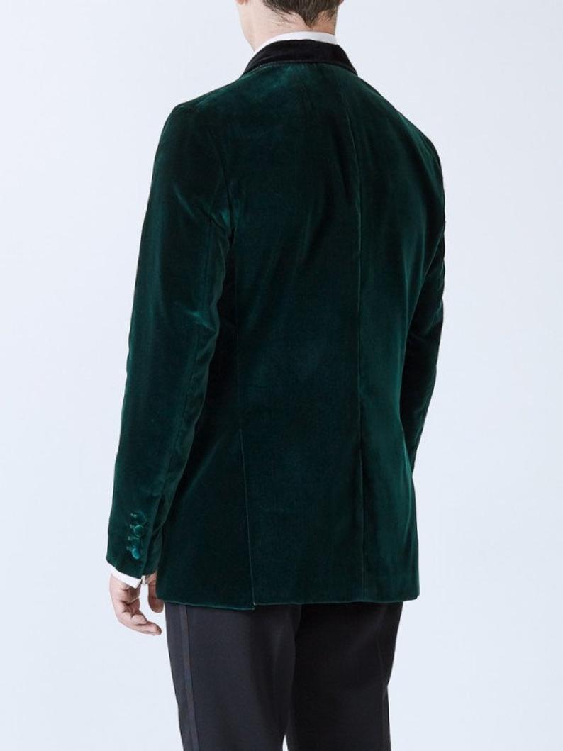 Mens Robe Green Velvet Jacket Wedding Dinner Party Wear Blazers Jacket - smokingjackets